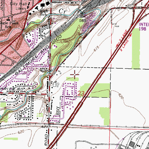 Topographic Map of Arbor Hills, OH