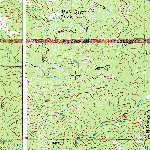 Topographic Map of Douglas Spring Trail, AZ