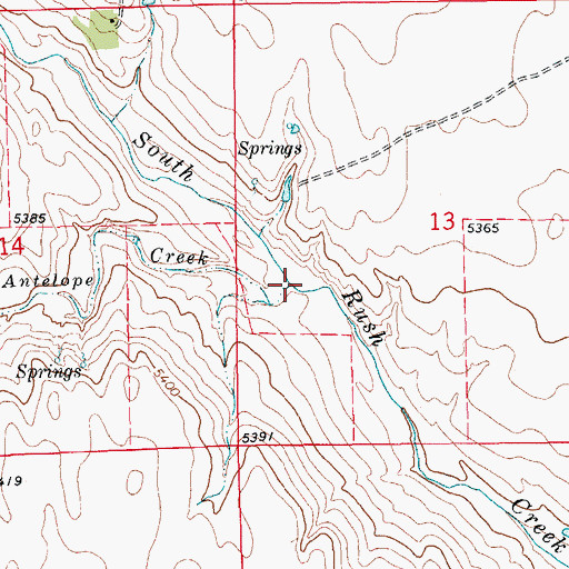 Topographic Map of Antelope Creek, CO