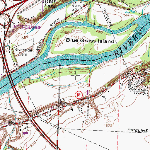 Topographic Map of Buttonwood-Betty C Black Recreation Area, OH