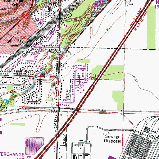 Topographic Map of Candyce Grove, OH