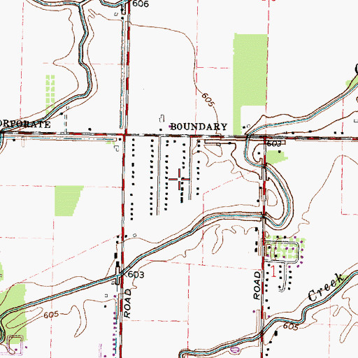 Topographic Map of Cedar Creek, OH