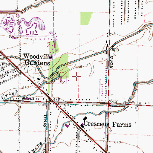Topographic Map of Cedar Creek Preserve, OH