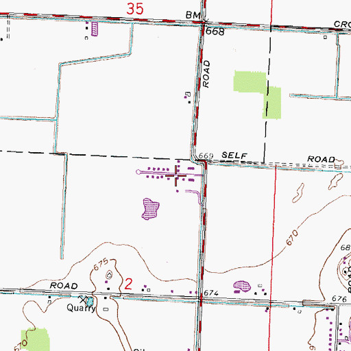 Topographic Map of Country Manor Estates, OH