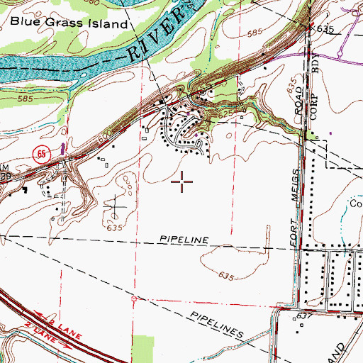 Topographic Map of Crandenbrook, OH