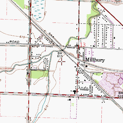 Topographic Map of Crane Creek Place, OH