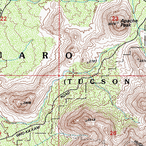 Topographic Map of Valley View Overlook Trail, AZ
