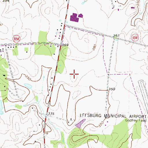 Topographic Map of Heritage High School, VA