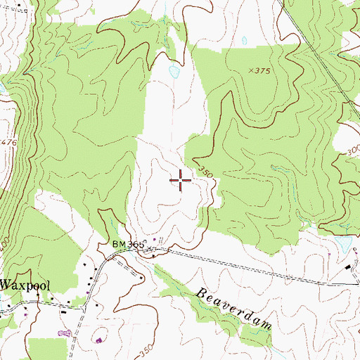 Topographic Map of Hillside Elementary School, VA