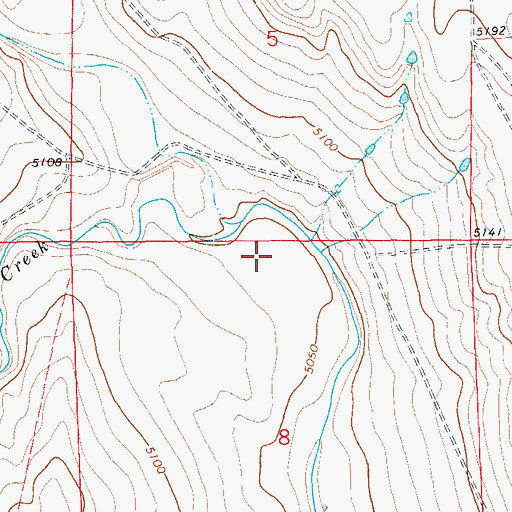 Topographic Map of Middle Rush Creek, CO