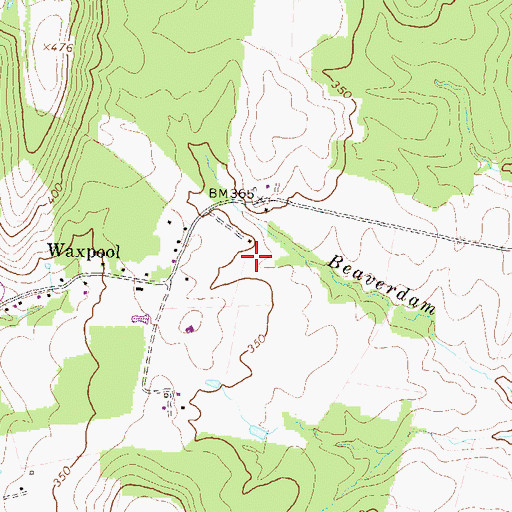 Topographic Map of Eagle Ridge Middle School, VA