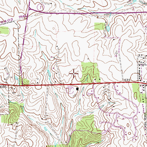 Topographic Map of Harmony Middle School, VA