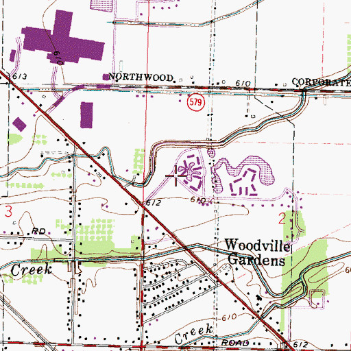 Topographic Map of Eastpointe on the Mall, OH