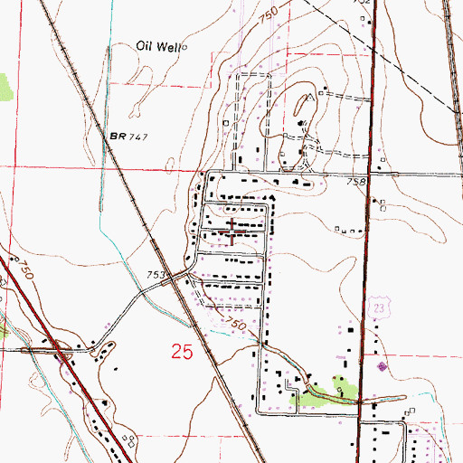 Topographic Map of Flechtner Heights, OH