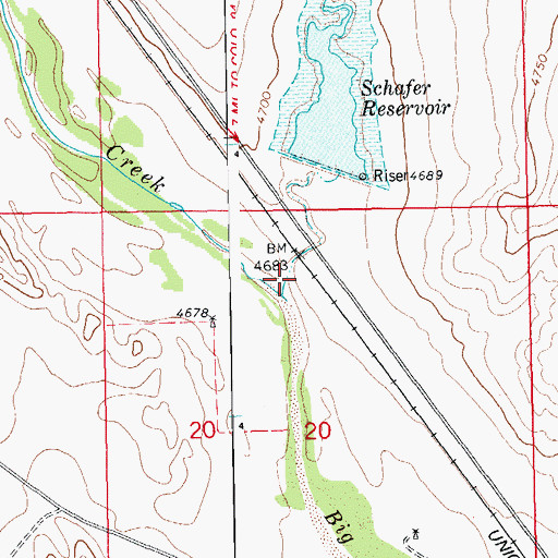 Topographic Map of Schoolhouse Gulch, CO
