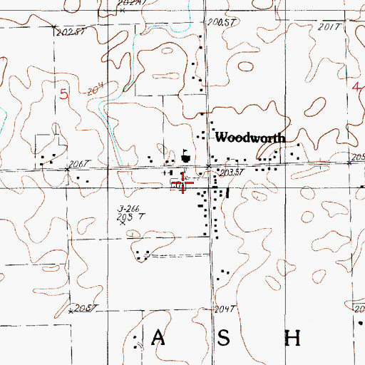 Topographic Map of Saint Paul Lutheran Cemetery, IL