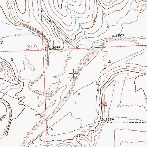 Topographic Map of Big Timber Creek, CO