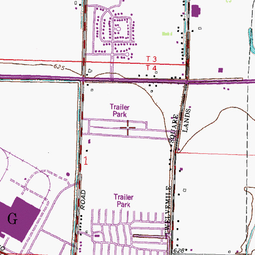 Topographic Map of Friendly Village II Mobile Home Park, OH