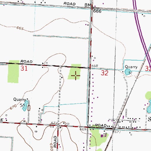 Topographic Map of Fuller Preserve, OH