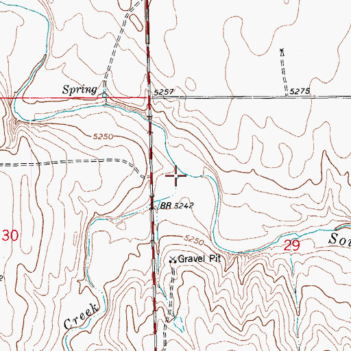 Topographic Map of Mustang Creek, CO