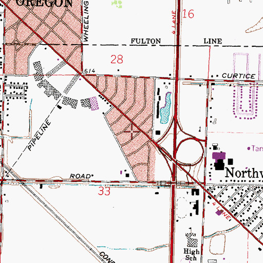 Topographic Map of Hayes Place, OH