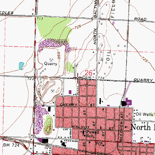 Topographic Map of Henry Township House, OH