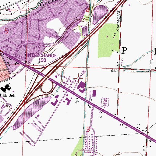 Topographic Map of Holiday Park, OH