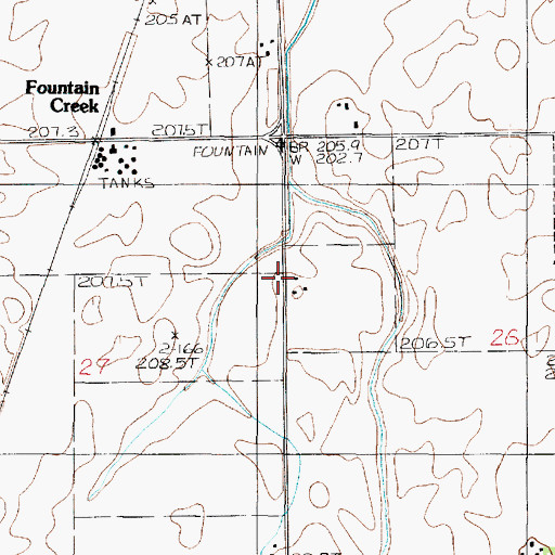 Topographic Map of Old Apostolic Cemetery, IL