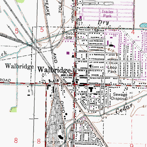 Topographic Map of Lake Township House, OH