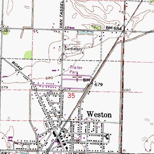 Topographic Map of Lawndale Mobile Home Plaza, OH