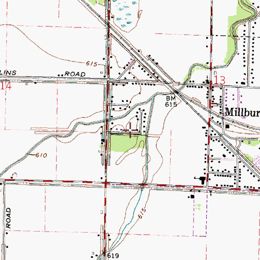 Topographic Map of Lindbergh Heights, OH