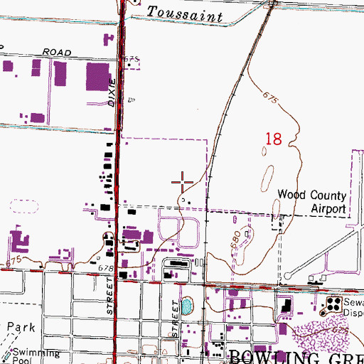 Topographic Map of Maple Hill Mobile Home Park, OH