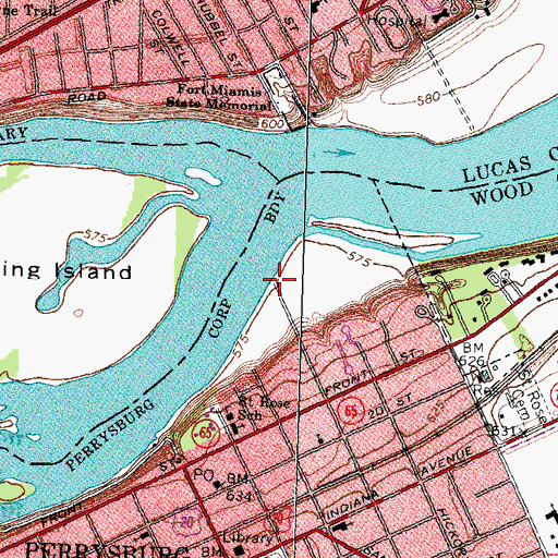 Topographic Map of Maple Street Landing, OH