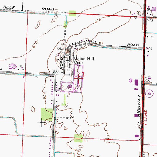 Topographic Map of Maurers Mobile Home Court, OH