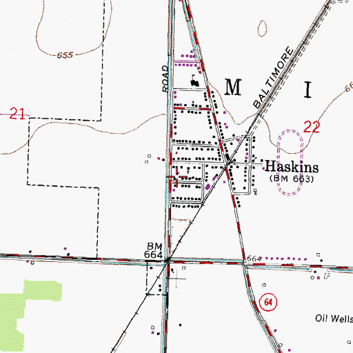 Topographic Map of Middleton Township House, OH