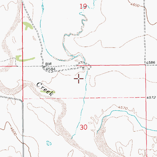 Topographic Map of Rock Basin, CO