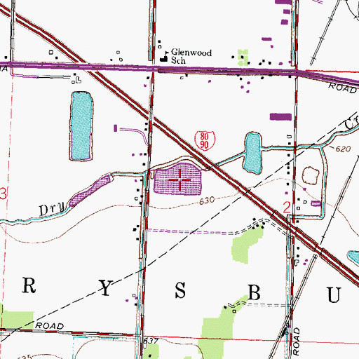 Topographic Map of Nelots Pond, OH