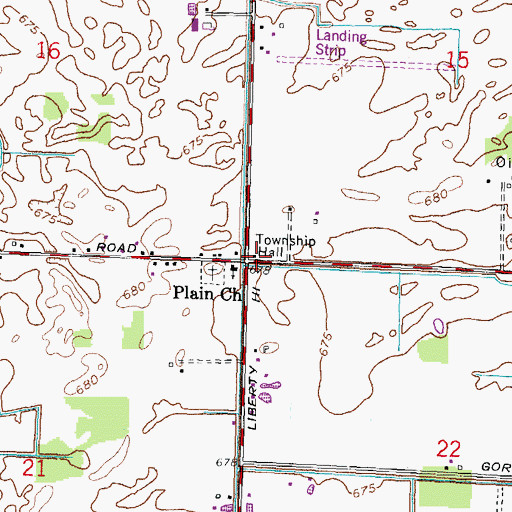 Topographic Map of Plain Township House, OH