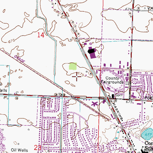 Topographic Map of Quail Hollow, OH