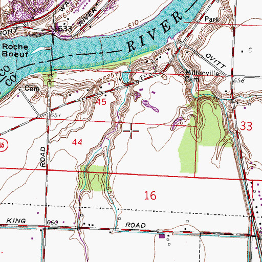 Topographic Map of Riverby Hills Golf Course, OH