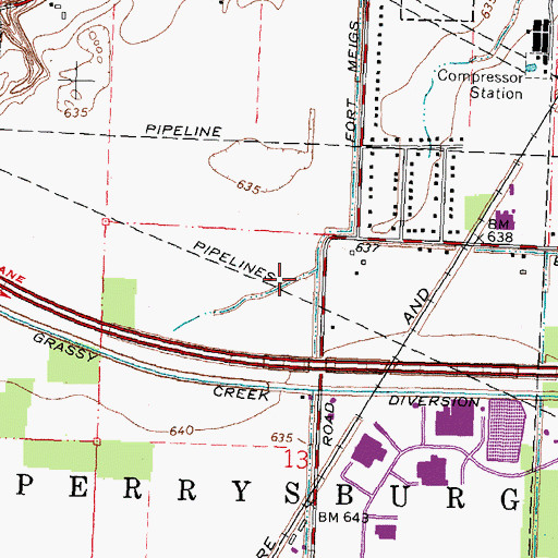Topographic Map of Rivercrest Park, OH