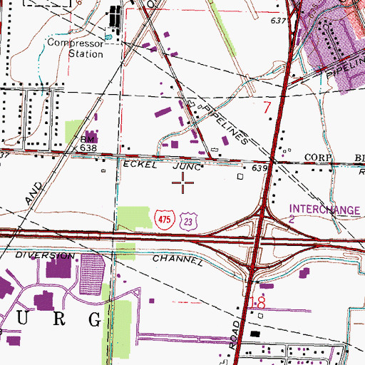 Topographic Map of Southpoint Business Park, OH