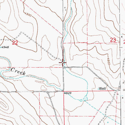 Topographic Map of Peace Valley, CO