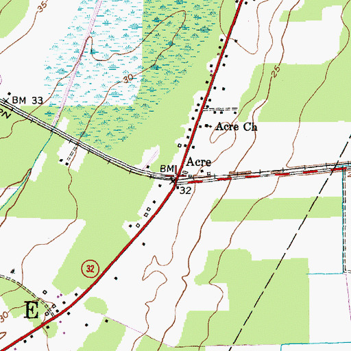Topographic Map of Acresville Post Office (historical), NC