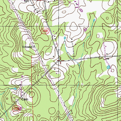Topographic Map of Glenns Store (historical), NC