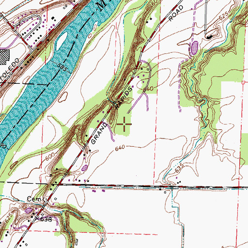Topographic Map of Willowbend, OH