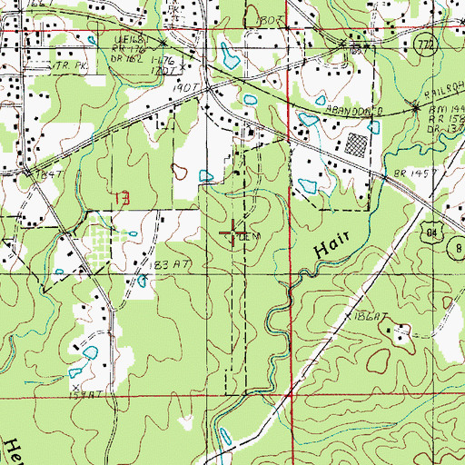 Topographic Map of Penecost Cemetery, LA
