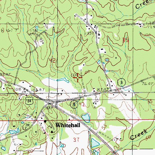 Topographic Map of Moseley Cemetery, LA