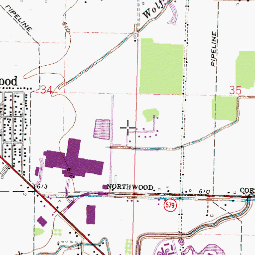 Topographic Map of Wolf Creek Addition, OH