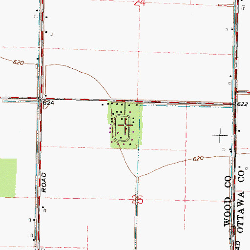 Topographic Map of Woodland Forest, OH